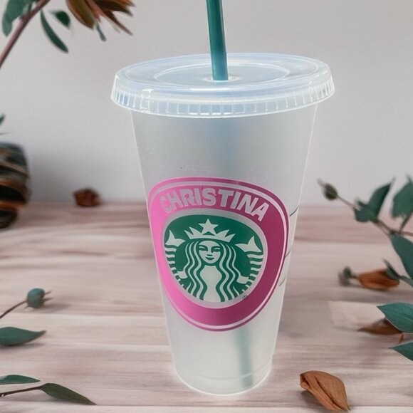 New Strabucks Customized Cold Cup With Class of 2026, 2025, School Name / Saying - Picture 2 of 12